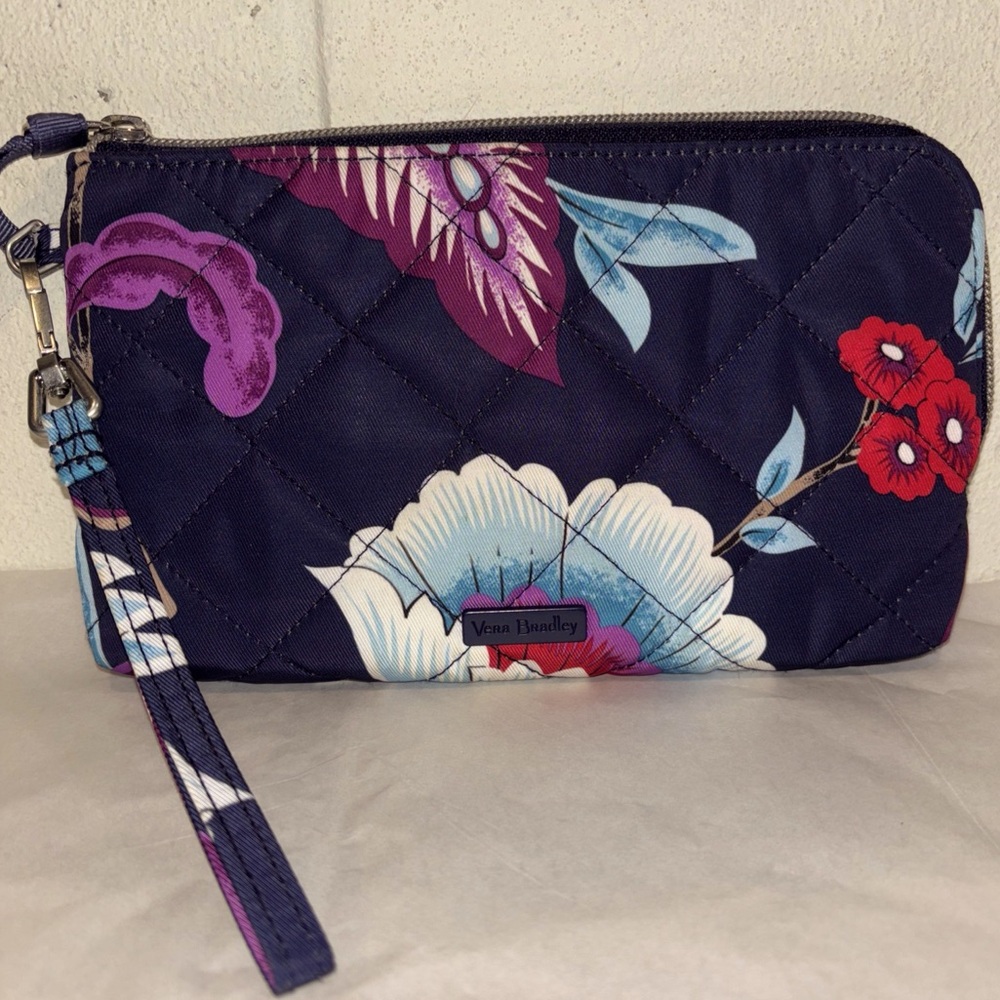 Vera Bradley nylon wristlet wallet clutch Kauai Floral